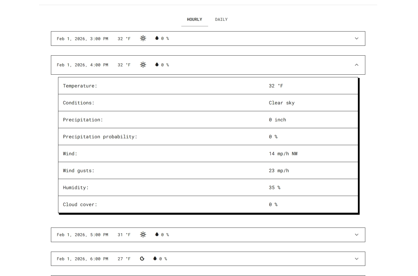 2 weather page light mode desktop
